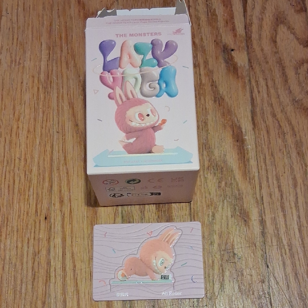 Lazy Yoga Labubu Collectible Figure Open Box Ab Roller